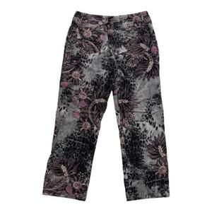 St. John‎ Sport by Marie Gray Floral Corduroy Pants Size 8